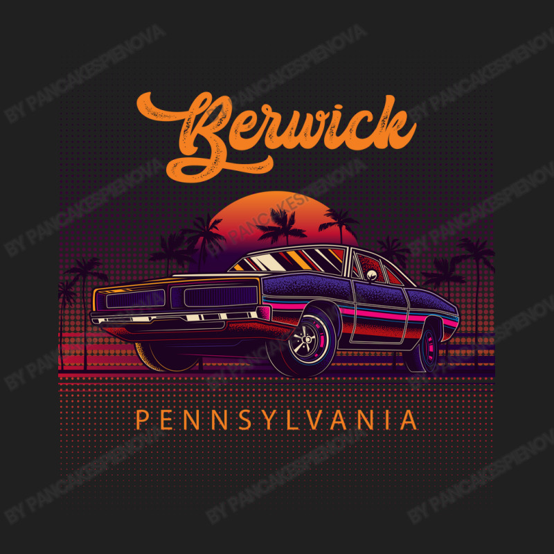 Berwick Pennsylvania Retro Vintage 80s 90s Muscle Cars Retrowave Aesth Drawstring Bags | Artistshot