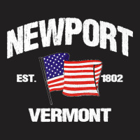 Newport Vermont Vt Usa Stars & Stripes Vintage Style Premium T-shirt | Artistshot