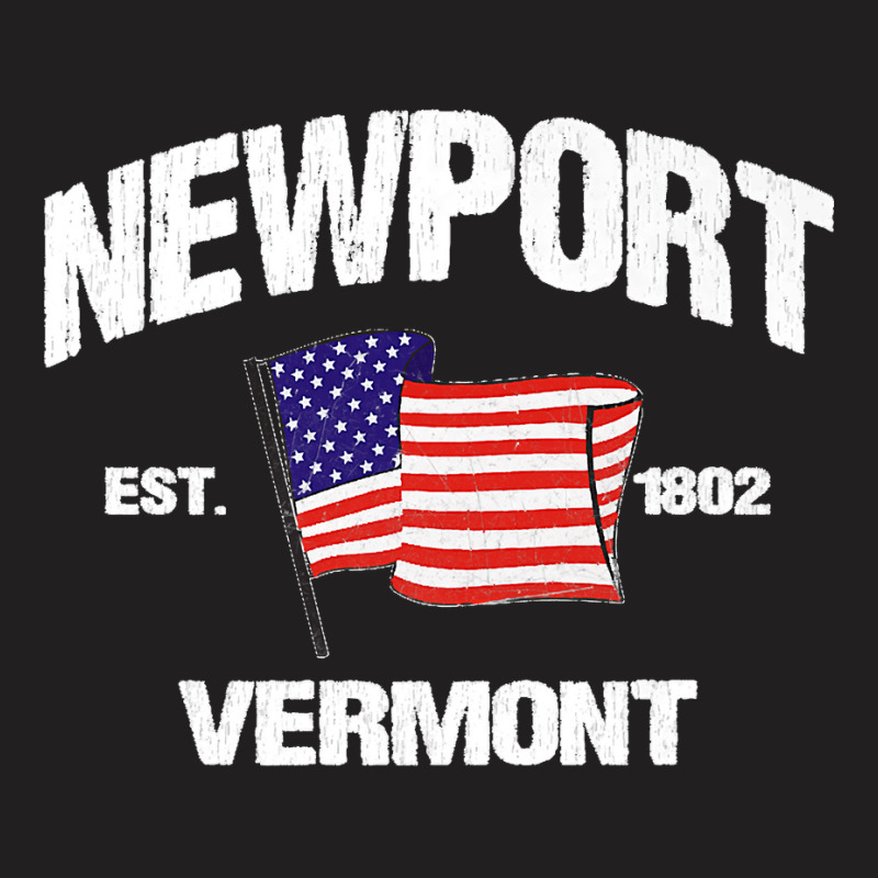 Newport Vermont Vt Usa Stars & Stripes Vintage Style Premium T-shirt | Artistshot