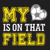 Womens My Heart Is On That Field Soccer Ball Mom Mothers Day V-neck T-shirt | Artistshot