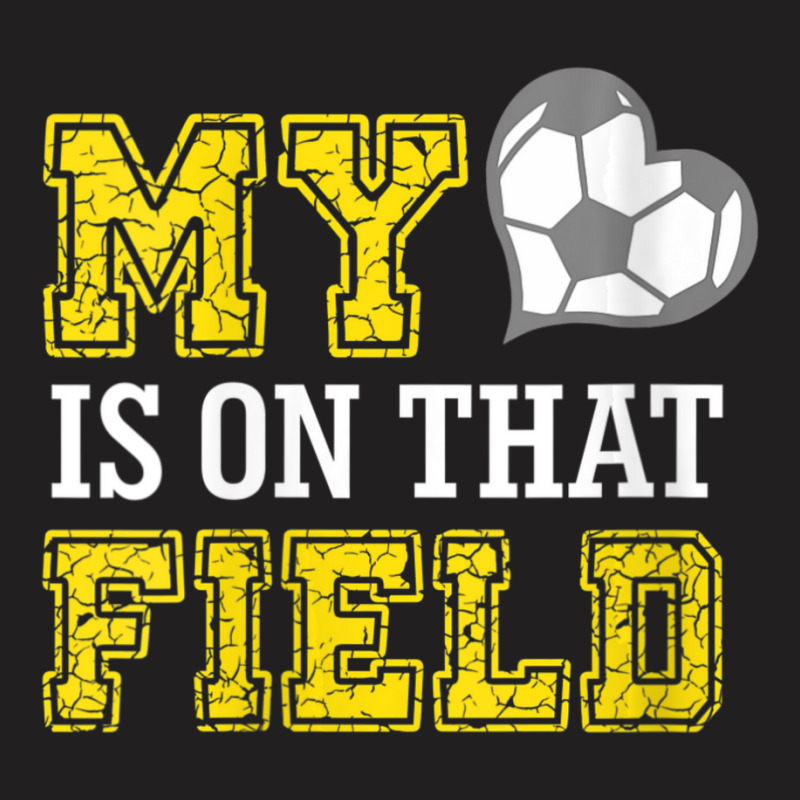 Womens My Heart Is On That Field Soccer Ball Mom Mothers Day V-neck T-shirt | Artistshot