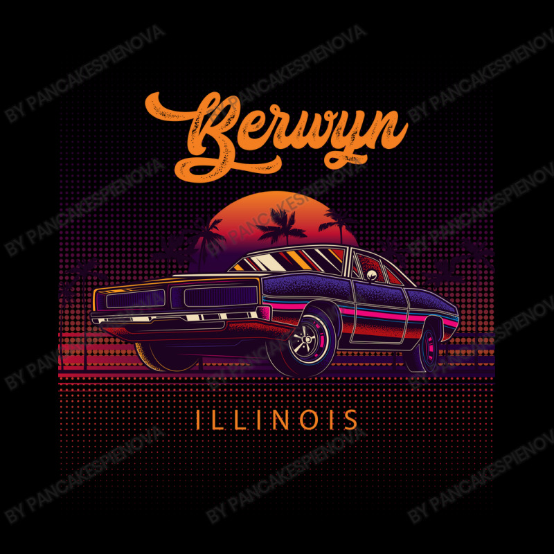 Berwyn Illinois Retro Vintage 80s 90s Muscle Cars Retrowave Aesthetic Adjustable Cap by pancakespienova | Artistshot