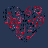 Musical Notes Heart Ladies Denim Jacket | Artistshot