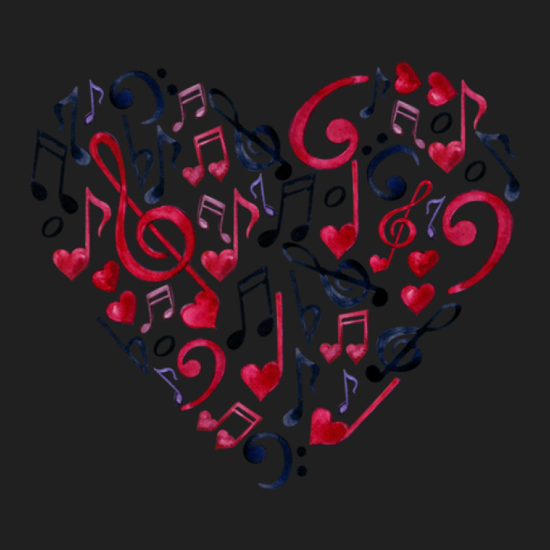 Musical Notes Heart Ladies Polo Shirt by cm-arts | Artistshot