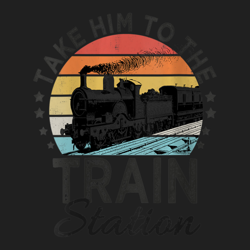 Womens Retro Style Take Him To The Train Station Vintage V-neck Ladies Polo Shirt by cm-arts | Artistshot