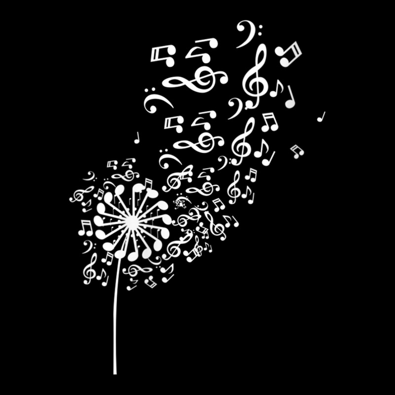 Womens Dandelion Musical Notes Meadow Nature Flower V Neck T Shirt Graphic Youth T-shirt by cm-arts | Artistshot