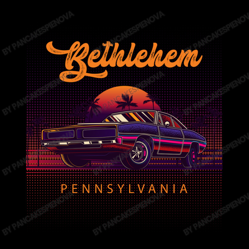 Bethlehem Pennsylvania Retro Vintage 80s 90s Muscle Cars Retrowave Aes Men's Long Sleeve Pajama Set by pancakespienova | Artistshot