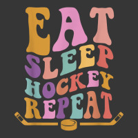 Eat Sleep Hockey Repeat Wavy Stacked Funny Ice Hockey T Shirt Toddler Hoodie | Artistshot