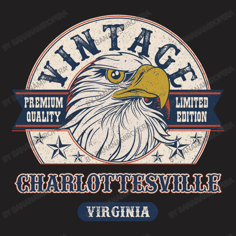 Retro Bald Eagle Charlottesville Virginia Vintage Limited Edition T-shirt | Artistshot