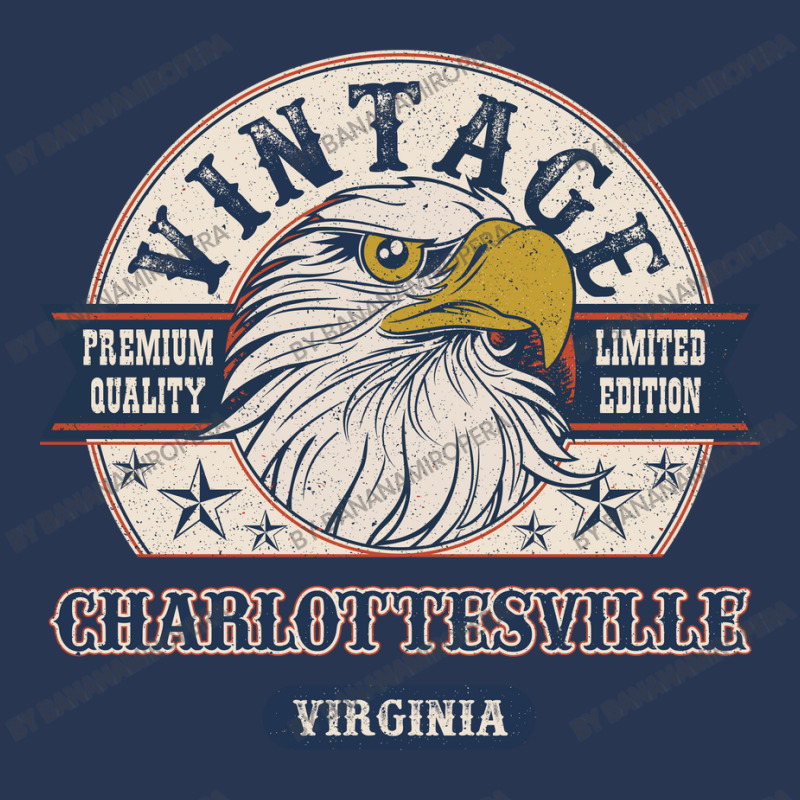 Retro Bald Eagle Charlottesville Virginia Vintage Limited Edition Men Denim Jacket | Artistshot