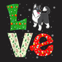 Santa Hat Christmas Themed Love Alaskan Malamute Dog Xmas T Shirt T-shirt | Artistshot