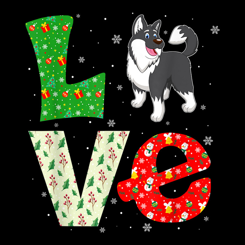 Santa Hat Christmas Themed Love Alaskan Malamute Dog Xmas T Shirt Toddler Sweatshirt | Artistshot