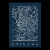 Bristol City Navy Map Zipper Hoodie | Artistshot