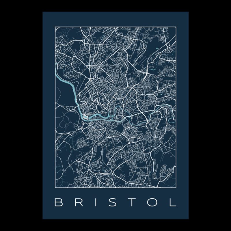 Bristol City Navy Map Long Sleeve Shirts by THOMASRAFFERTY | Artistshot