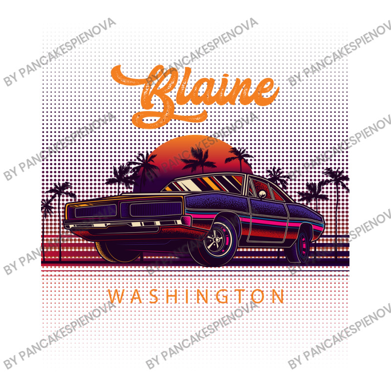 Blaine Washington Retro Vintage 80s 90s Muscle Cars Retrowave Aestheti Sticker | Artistshot