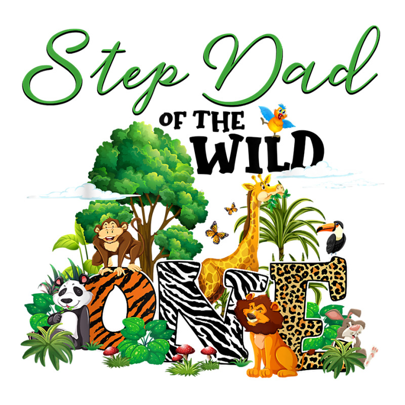 Step Dad Of The Wild One Zoo Birthday Safari Jungle Animal T Shirt Long Sleeve Baby Bodysuit by cm-arts | Artistshot