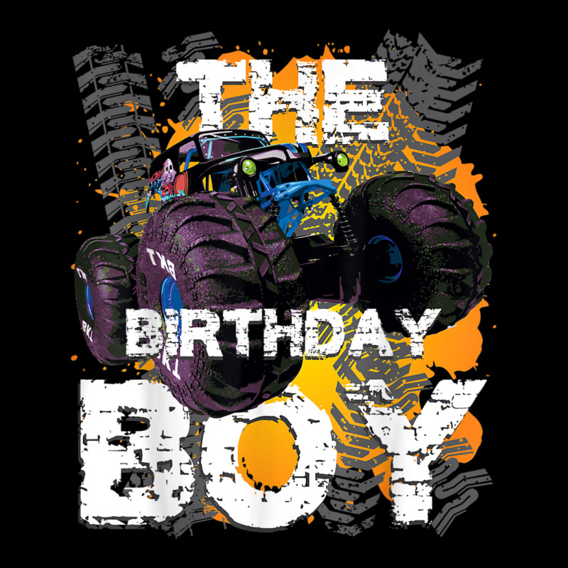 The Birthday Boy Monster Truck Matching Family Party T Shirt Baby Bibs | Artistshot