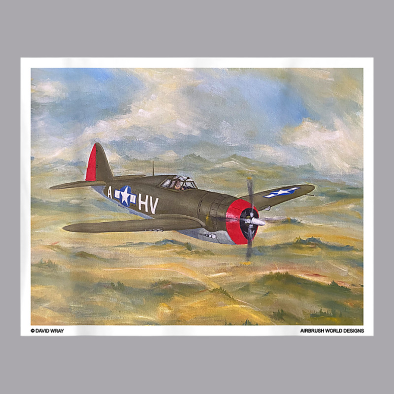 P47 Thunderbolt Ww2 Plane Painting Military Novelty Gift T Shirt Youth 3/4 Sleeve | Artistshot