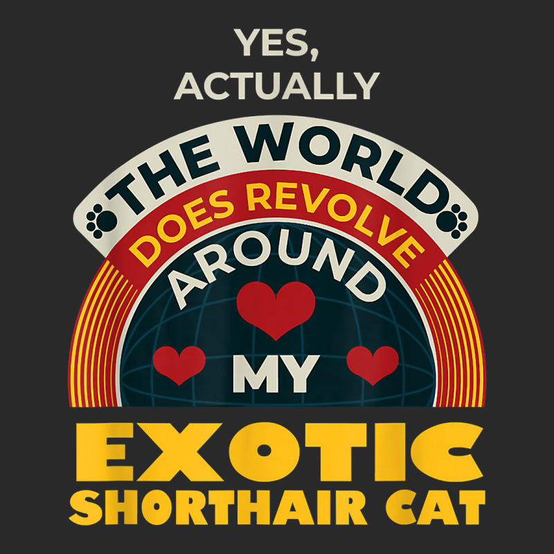 The World Revolves Around My Exotic Shorthair Cat Funny T Shirt Printed hat by cm-arts | Artistshot