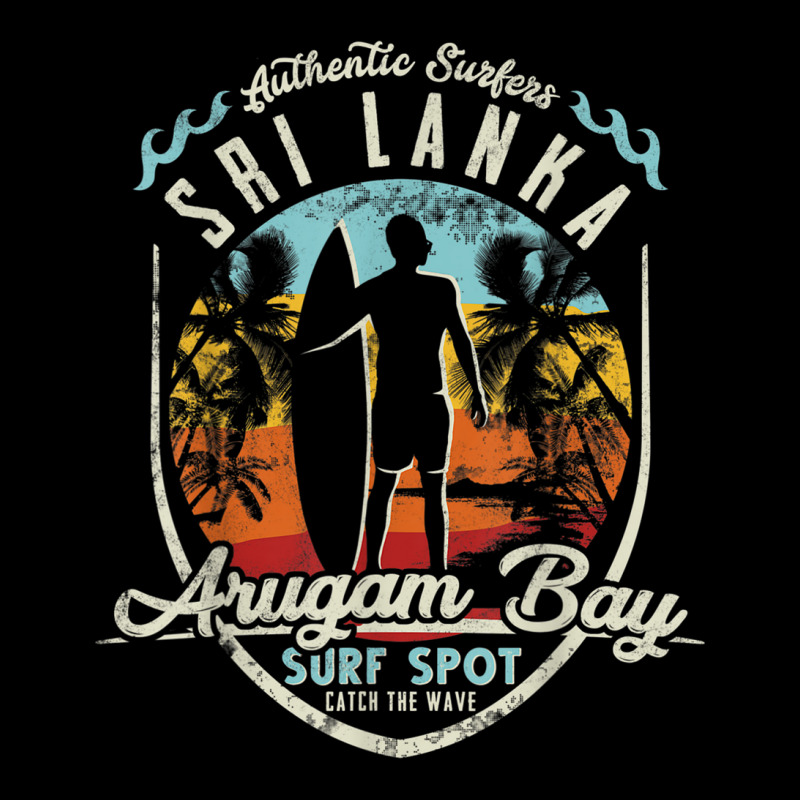 Sri Lanka Surfing Vintage Retro Surfer Arugam Bay Beach T Shirt Zipper Hoodie by cm-arts | Artistshot