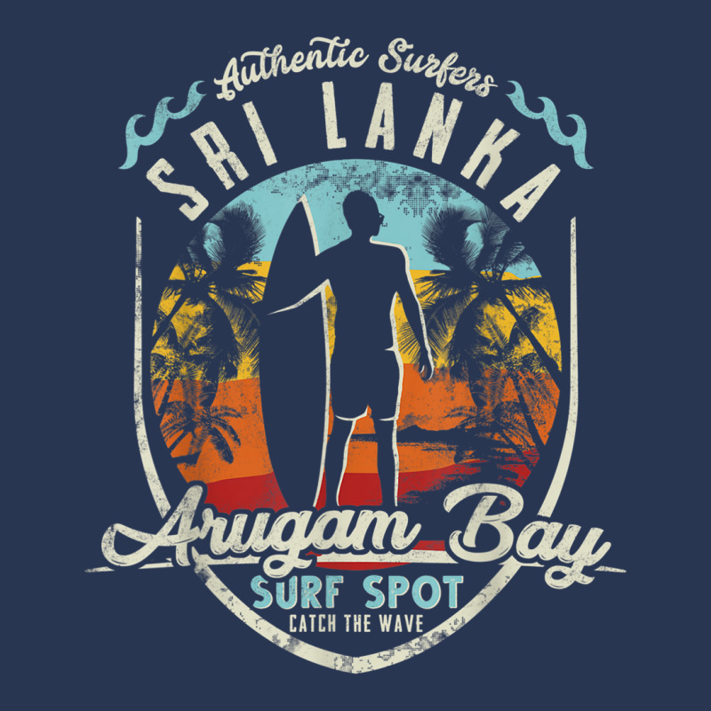 Sri Lanka Surfing Vintage Retro Surfer Arugam Bay Beach T Shirt Men Denim Jacket by cm-arts | Artistshot