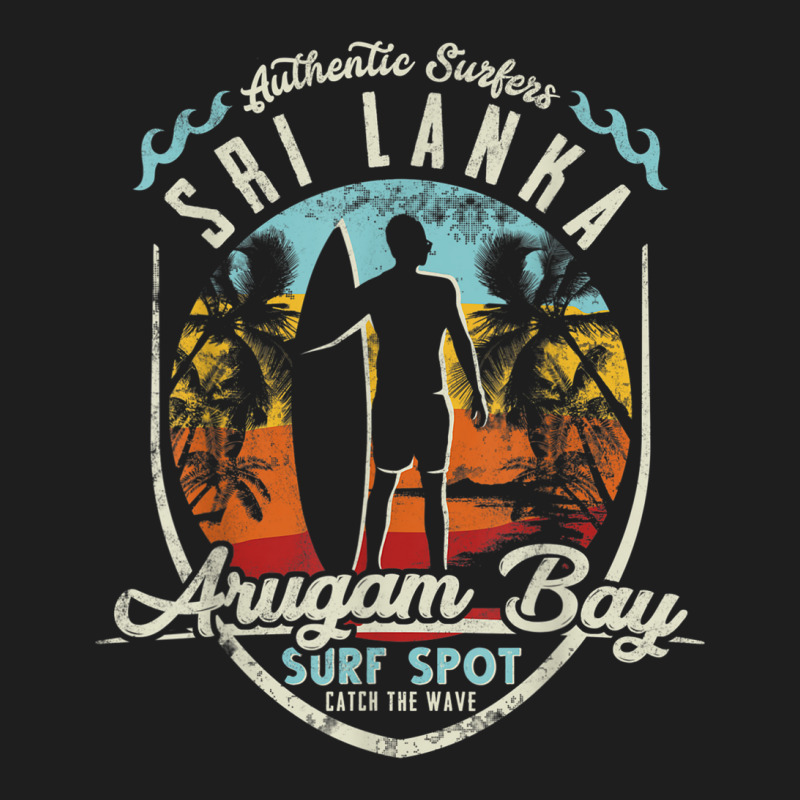 Sri Lanka Surfing Vintage Retro Surfer Arugam Bay Beach T Shirt Classic T-shirt by cm-arts | Artistshot