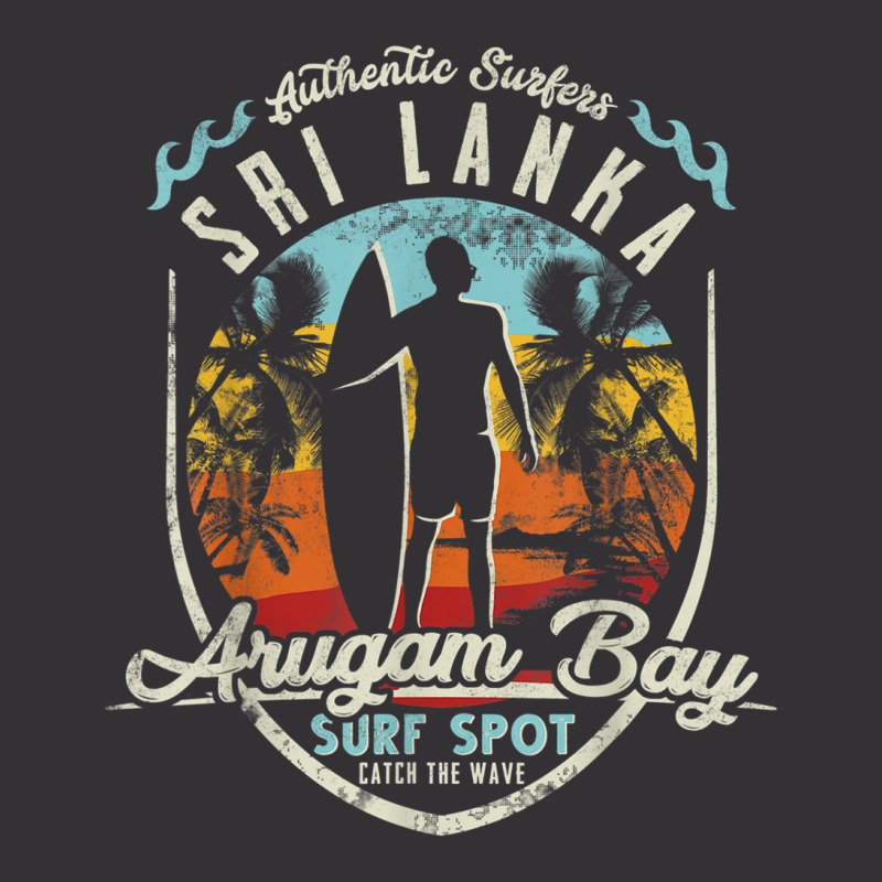 Sri Lanka Surfing Vintage Retro Surfer Arugam Bay Beach T Shirt Vintage Hoodie by cm-arts | Artistshot