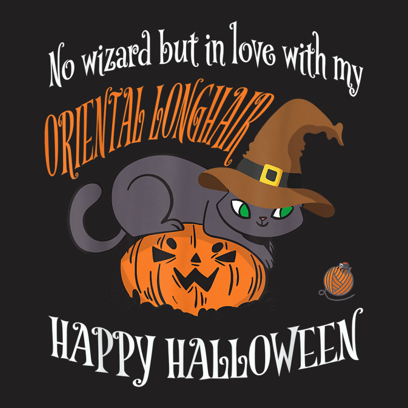 Oriental Longhair   Cat Lover Not A Wizard Funny Halloween T Shirt T-shirt | Artistshot