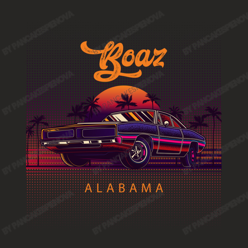 Boaz Alabama Retro Vintage 80s 90s Muscle Cars Retrowave Aesthetic Ladies Fitted T-Shirt by pancakespienova | Artistshot