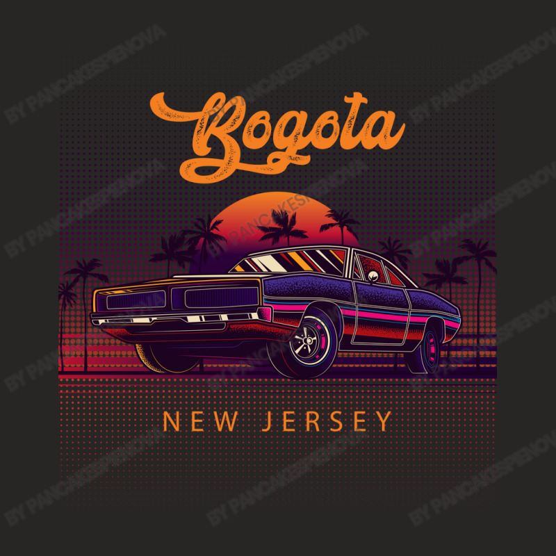 Bogota New Jersey Retro Vintage 80s 90s Muscle Cars Retrowave Aestheti Ladies Fitted T-Shirt by pancakespienova | Artistshot