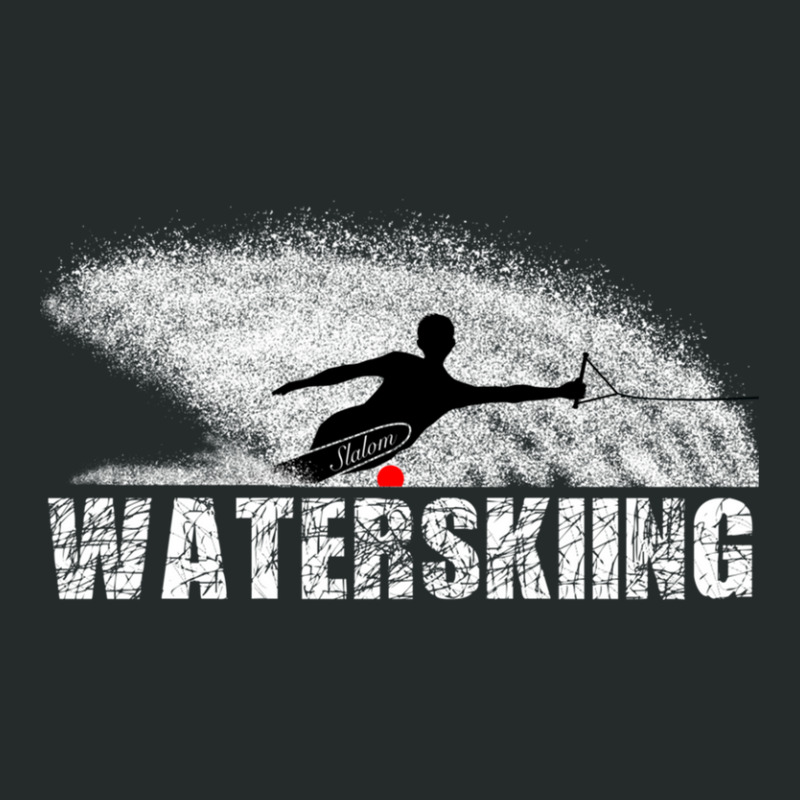 Slalom Waterskier Silhouetted Against Spray Women's Triblend Scoop T-shirt by ChrisHoskins | Artistshot