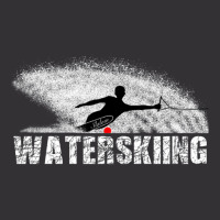 Slalom Waterskier Silhouetted Against Spray Vintage Short | Artistshot