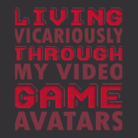 Living Vicariously Through My Video Game Avatars Funny Video Game Play Vintage Short | Artistshot