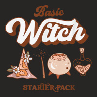 Basic Witch Starter Pack   Cute Halloween Ladies Fitted T-shirt | Artistshot