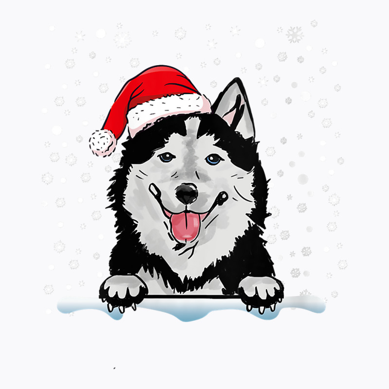 Womens Alaskan Klee Kai Dog Christmas Santa Hat Matching Family V Neck T-shirt | Artistshot