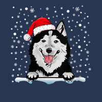 Womens Alaskan Klee Kai Dog Christmas Santa Hat Matching Family V Neck Men Denim Jacket | Artistshot