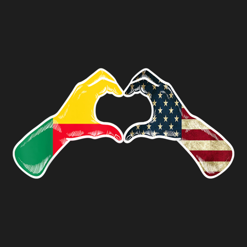 Benin American Usa Flag   Usa Beninese Heart Classic T-shirt by Outpost | Artistshot