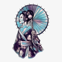 Geisha Watercolor Tokyo Parasol Tank Top Ladies Fitted T-shirt | Artistshot