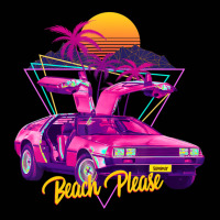 Beach Please Futuristic Car Retro Sunset Synthwave Toddler 3/4 Sleeve Tee | Artistshot