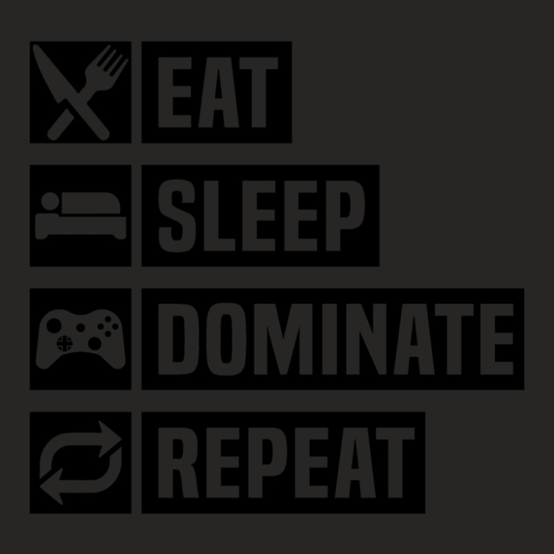 Funny Video Gamer Apparel Lover Gift - Distressed Eat Sleep Dominate R Ladies Fitted T-Shirt by DebbieElliott | Artistshot