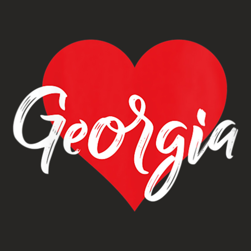 Womens I Love Georgia Tshirt For Women Georgian Lover Gift Idea V Neck Ladies Fitted T-Shirt by cm-arts | Artistshot