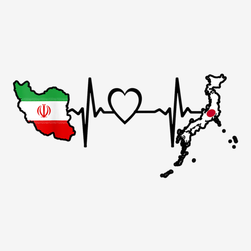 Iran Japan Flag Iranian Japanese Heartbeat T Shirt Graphic Youth T-shirt by cm-arts | Artistshot