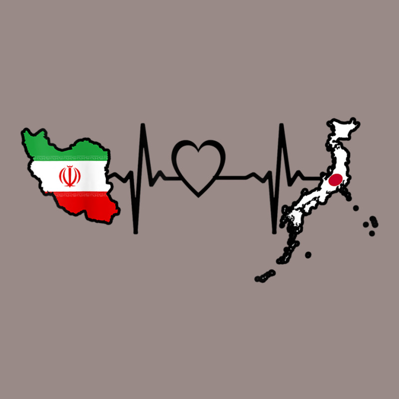 Iran Japan Flag Iranian Japanese Heartbeat T Shirt Vintage T-Shirt by cm-arts | Artistshot