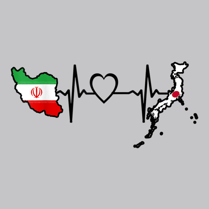 Iran Japan Flag Iranian Japanese Heartbeat T Shirt Baby Bodysuit by cm-arts | Artistshot