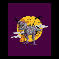 Halloween Dinosaur T-rex Mummy Pumpkin  Graphic Zipper Hoodie | Artistshot