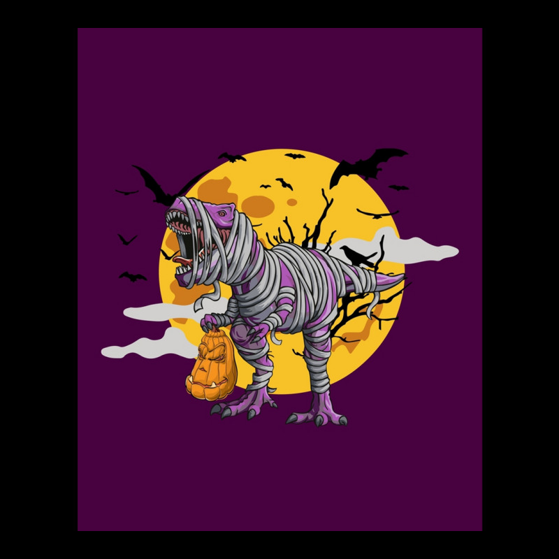 Halloween Dinosaur T-rex Mummy Pumpkin  Graphic Zipper Hoodie | Artistshot