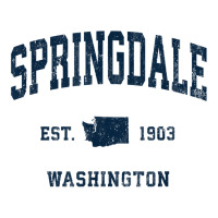 Springdale Washington Wa Vintage Athletic Navy Sports Design T Shirt 3/4 Sleeve Shirt | Artistshot