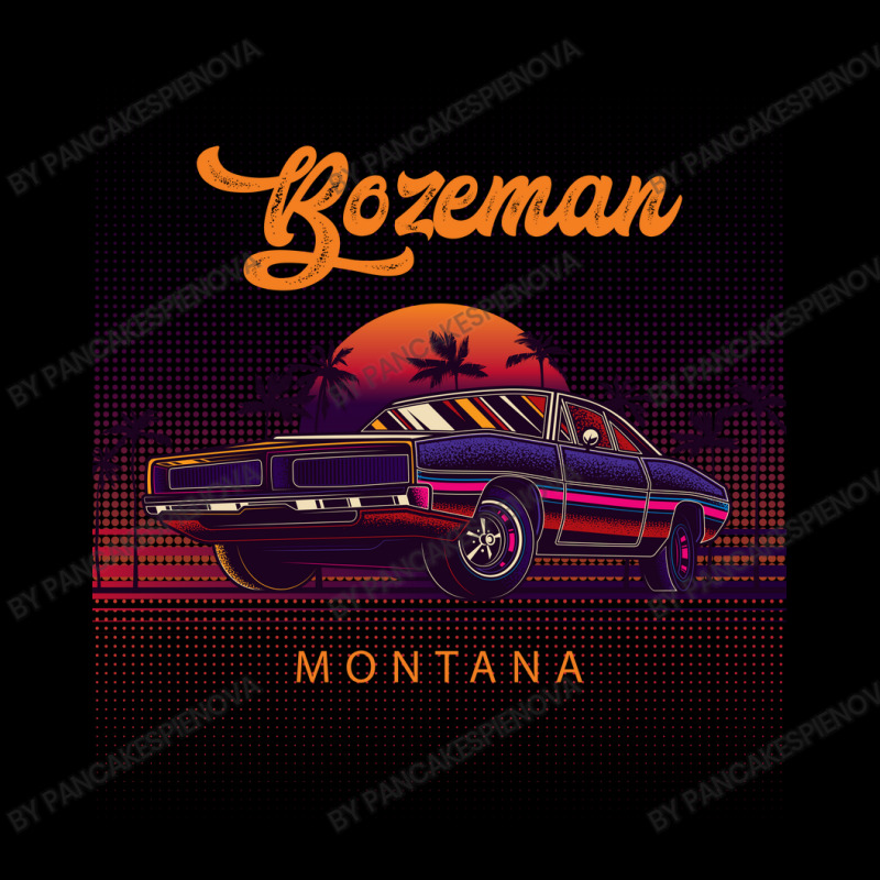 Bozeman Montana Retro Vintage 80s 90s Muscle Cars Retrowave Aesthetic Long Sleeve Baby Bodysuit | Artistshot