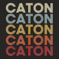 Caton New York Caton Ny Retro Vintage Text T Shirt Ladies Fitted T-shirt | Artistshot