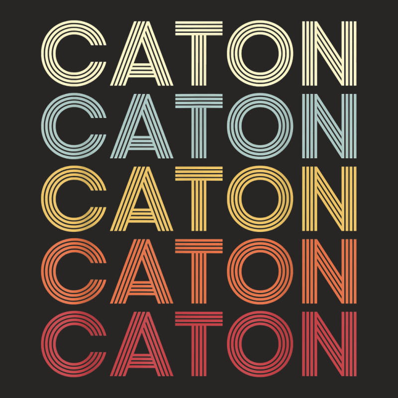 Caton New York Caton Ny Retro Vintage Text T Shirt Ladies Fitted T-Shirt by cm-arts | Artistshot